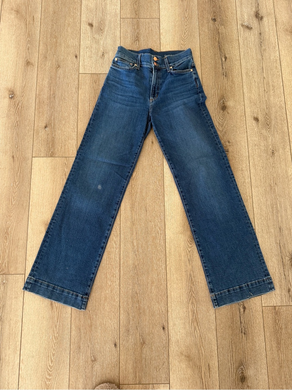 Outerknown Women's Flare Jeans in Dark Blue Denim